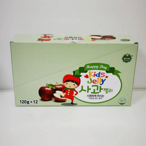韩美禾苹果味果冻120g*12袋*2盒/组