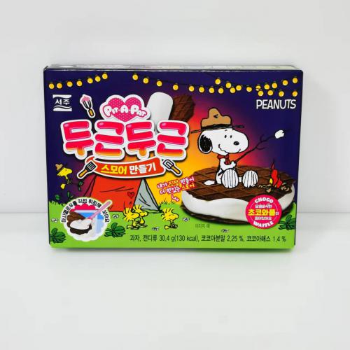 SEOJU(西洲)自制棉花糖夹心瓦夫饼干30.4g*48盒/件