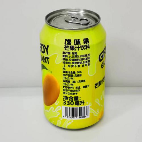 馋味象芒果汁饮料330ml*6罐*4组/件