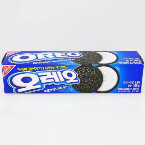 韩国OREO奥利奥白巧克力味夹心饼100g*24盒/件
