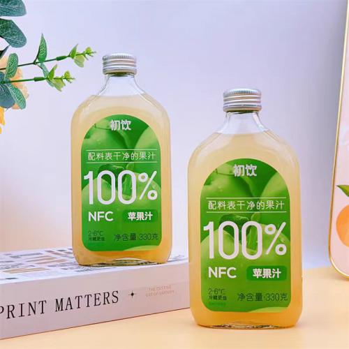 初饮NFC100%苹果汁330g*20瓶/件