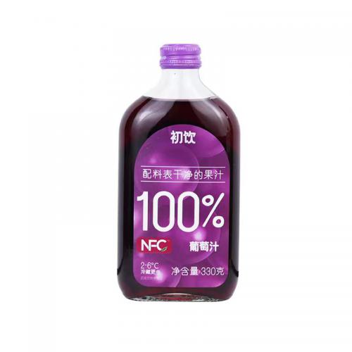 初饮NFC100%葡萄汁330g*20瓶...