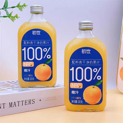 初饮NFC100%橙汁330g*20瓶/件