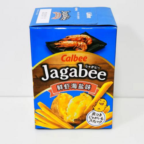 卡乐比Calbee牌Jagabee鲜虾海盐味薯条75g(25g*3袋）*12盒/件