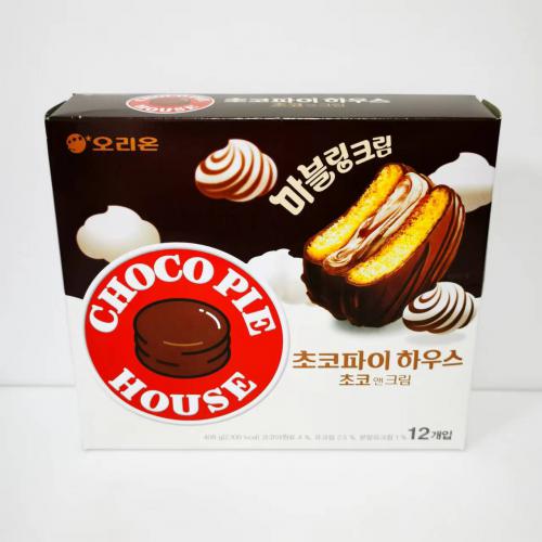 好丽友ORION情奶油巧克力味派（糕点）408g*8盒/件